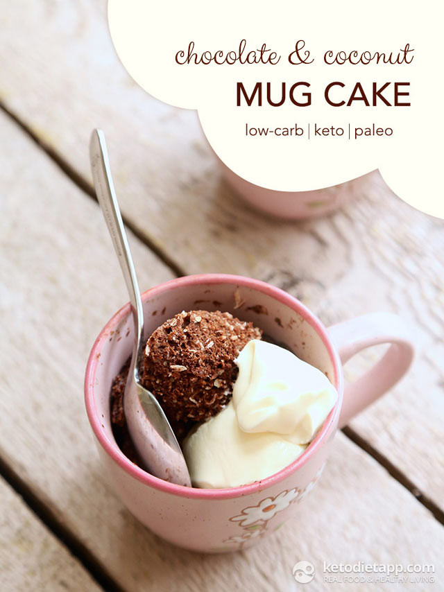 Keto Chocolate Mug Cake
 Keto Chocolate & Coconut Mug Cake