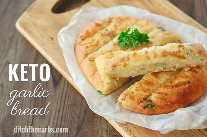 Keto Garlic Bread
 Cheesy Keto Garlic Bread only 1 5g net carbs and