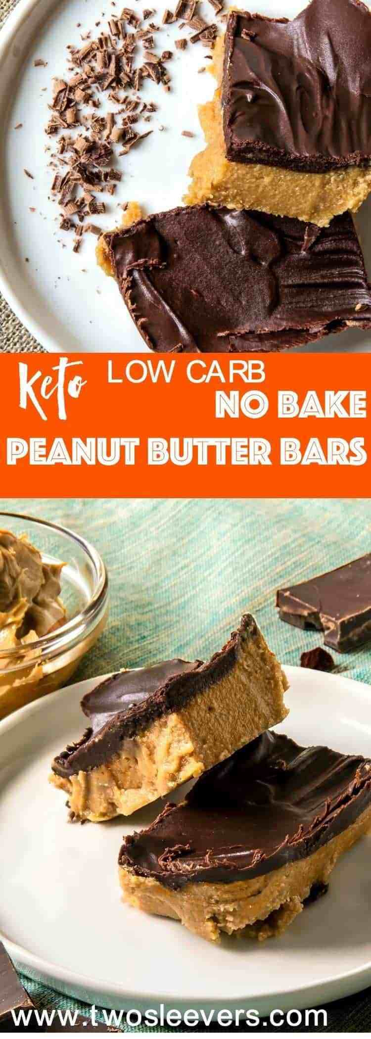 Keto No Bake Desserts
 No Bake Keto Peanut Butter Chocolate Bars – Two Sleevers