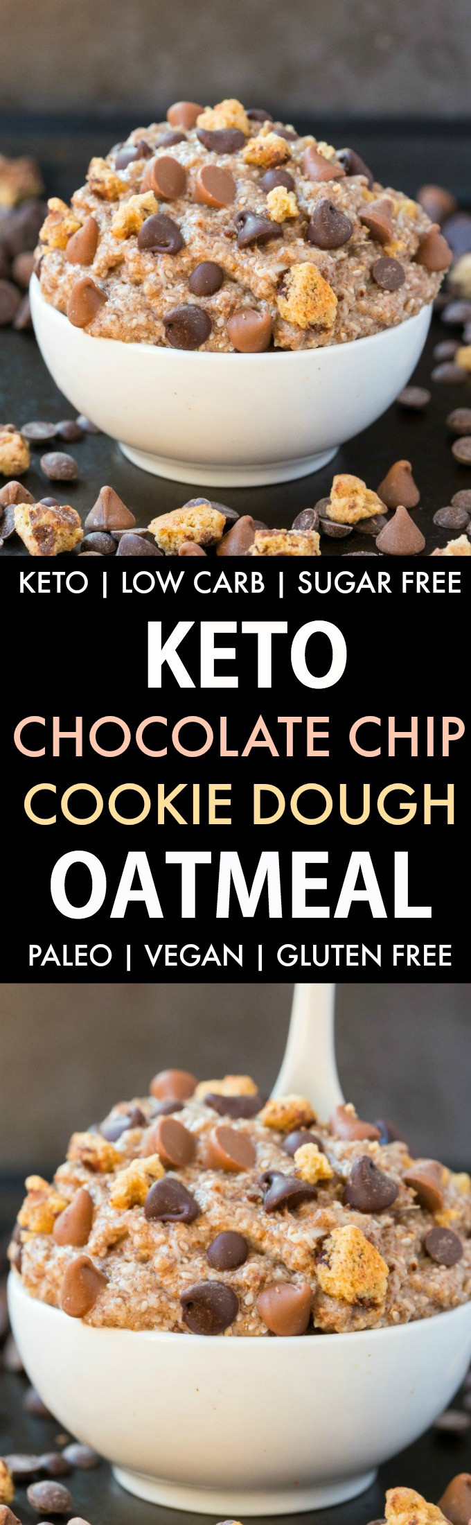 Keto Oatmeal Cookies
 Healthy Low Carb Keto Chocolate Chip Cookie Dough Oatmeal