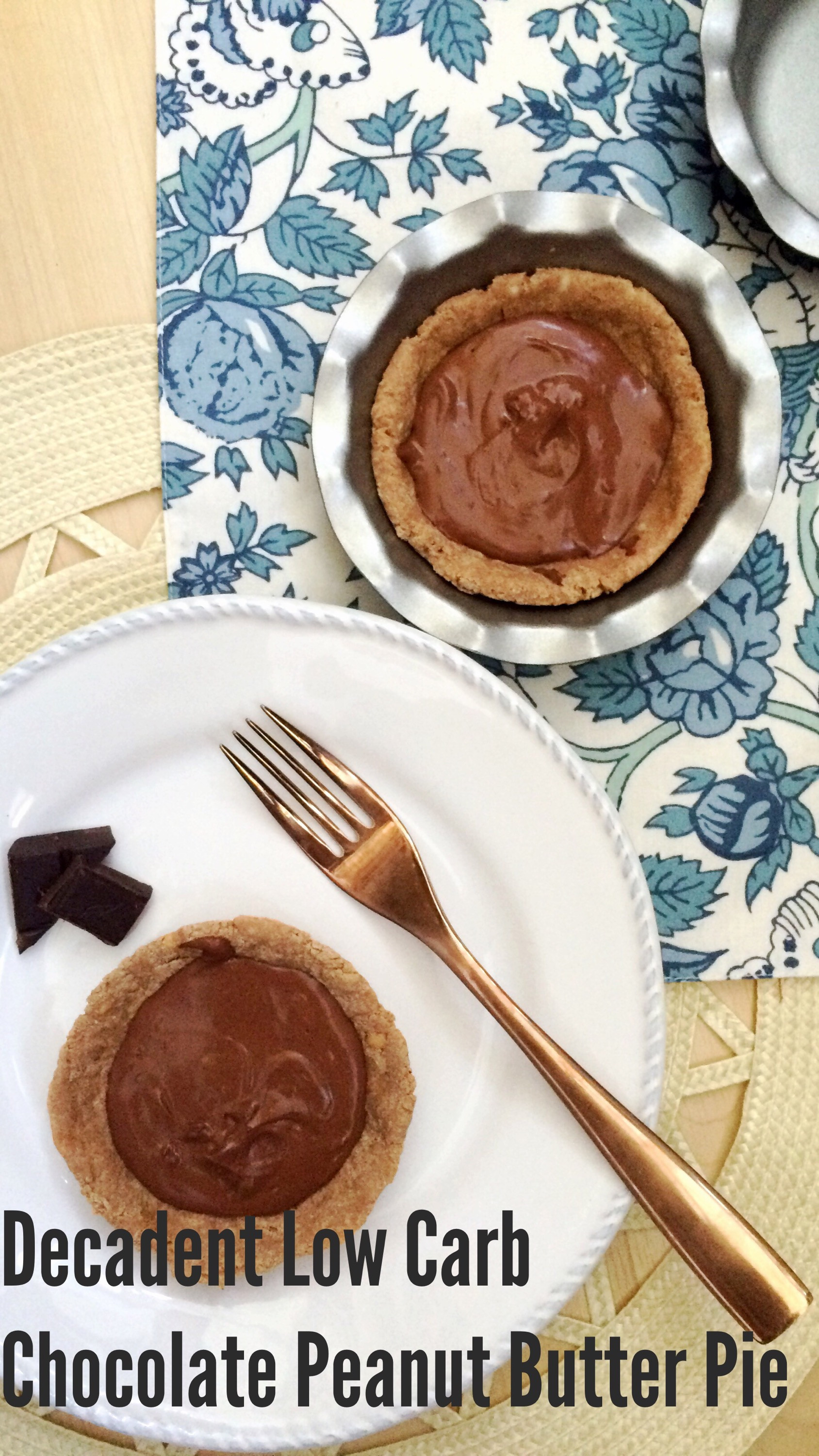 Keto Peanut Butter Pie
 Decadent low carb Chocolate Peanut Butter Pie perfect