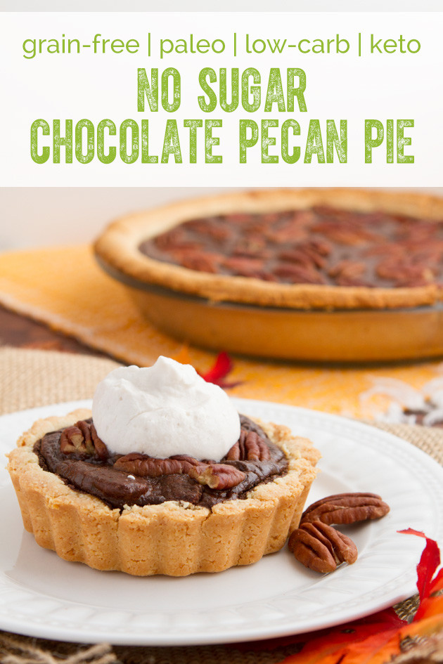 Keto Pecan Pie
 No Sugar Low Carb Chocolate Pecan Pie dairy free grain