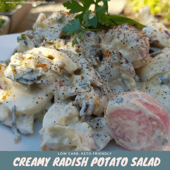 Keto Potato Salad
 Creamy Radish Potato Salad Keto Low Carb Canadian