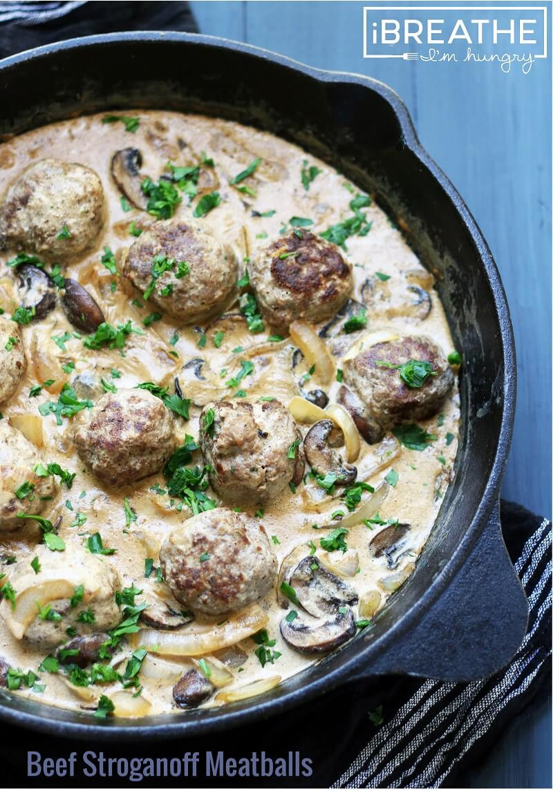 Keto Recipe With Ground Beef
 Low Carb Beef Stroganoff Meatballs Keto