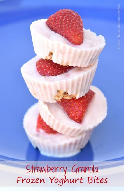 Kid Dessert Recipe
 Strawberry Granola Frozen Yoghurt Bites Recipe