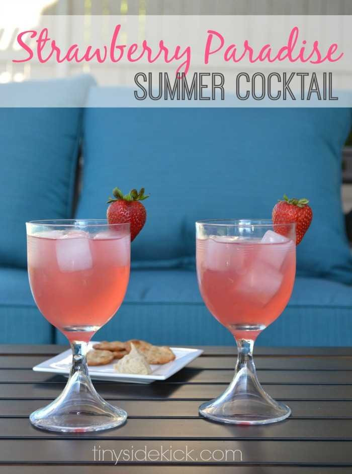 Kid Drinks Vodka
 Strawberry Paradise Cocktail Recipes