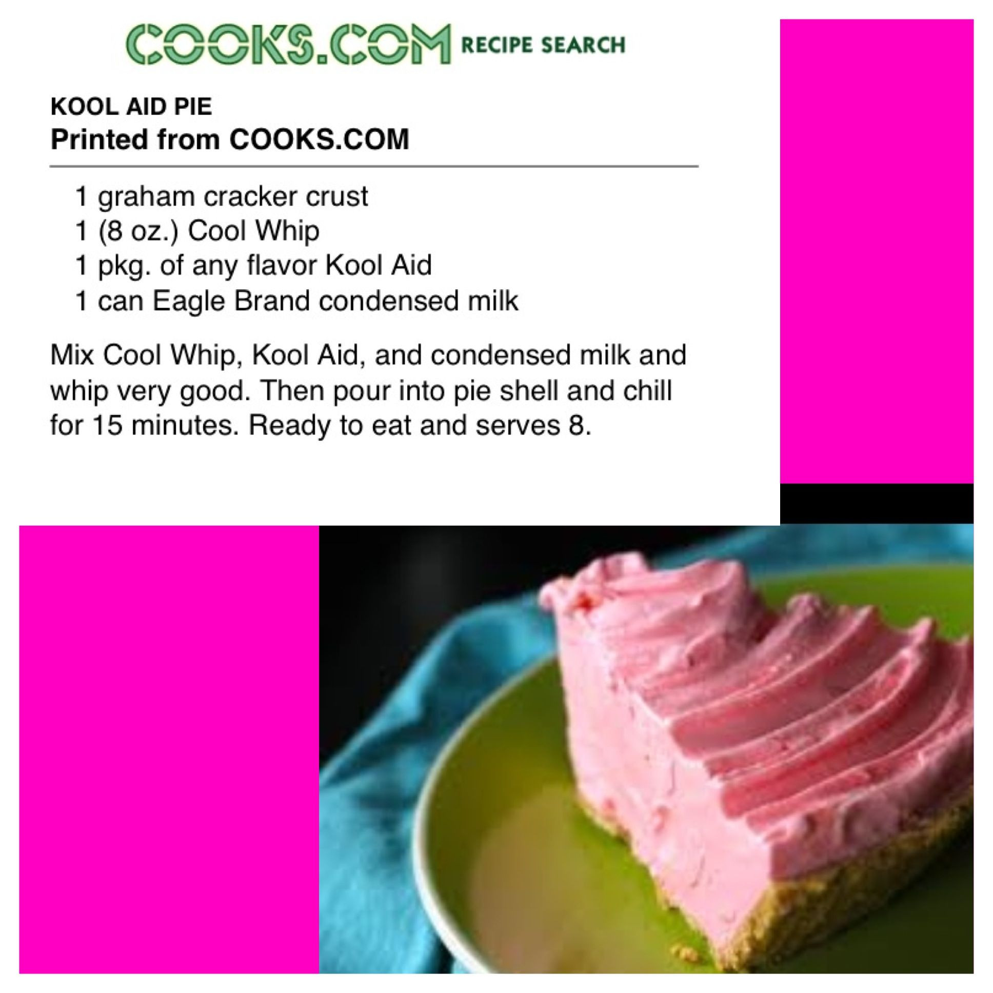 Koolaid Pie Recipes
 kool aid pie recipe Kool Aid