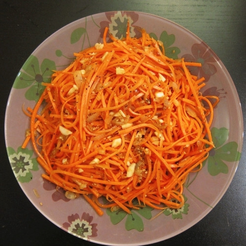 Korean Carrot Salad
 Soviet Korean carrot salad – “Morkovcha” – Silk Road Chef