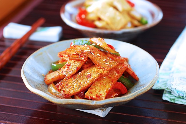 Korean Fish Cake Recipe
 Eomuk Bokkeum Stir fried Fish Cake Korean Bapsang
