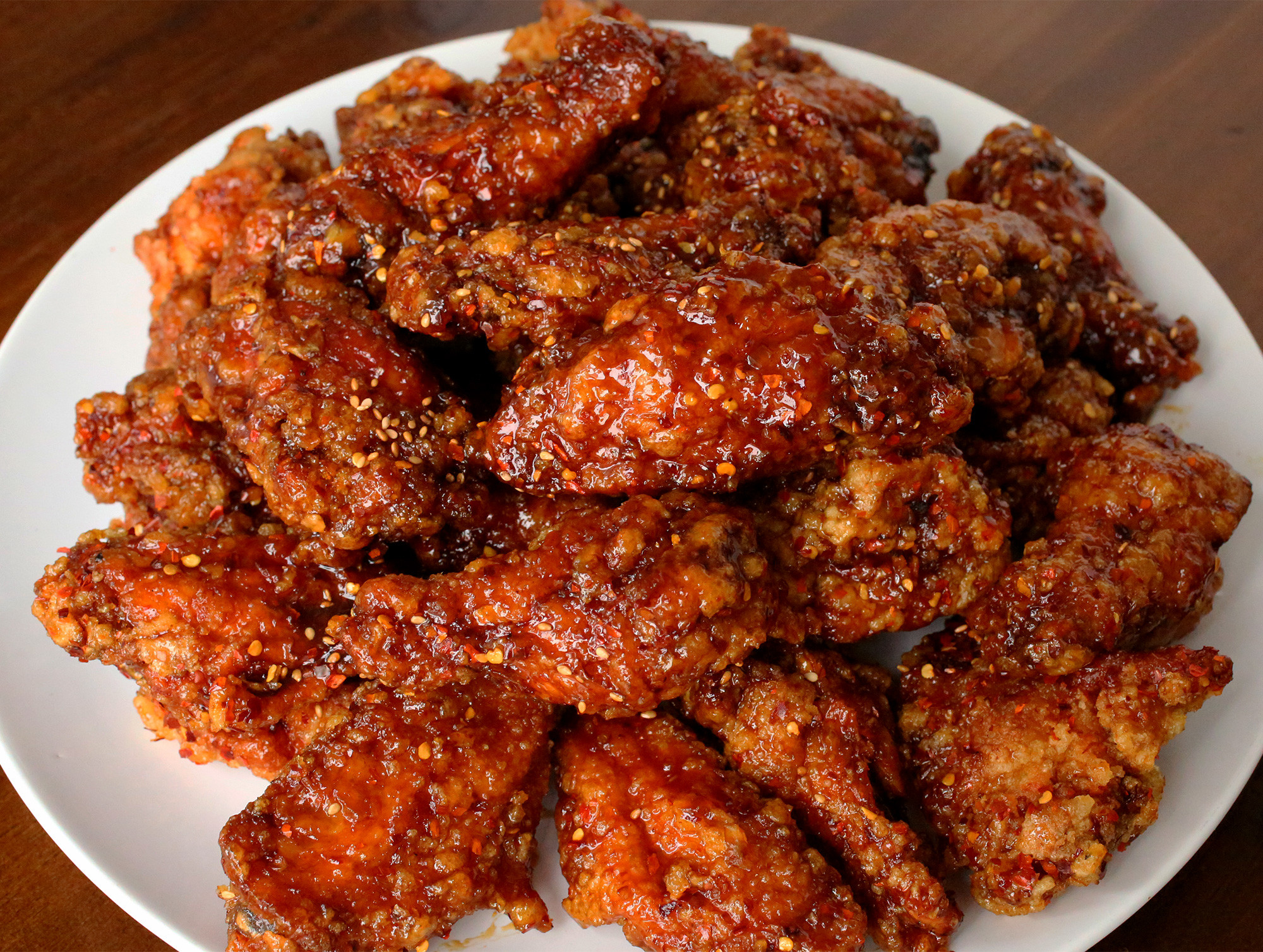 Korean Fried Chicken
 Korean food photo Korean fried chicken dakgangjeong