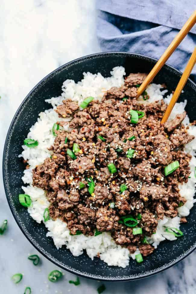 Korean Ground Beef Recipe
 Korean Ground Beef and Rice Bowls