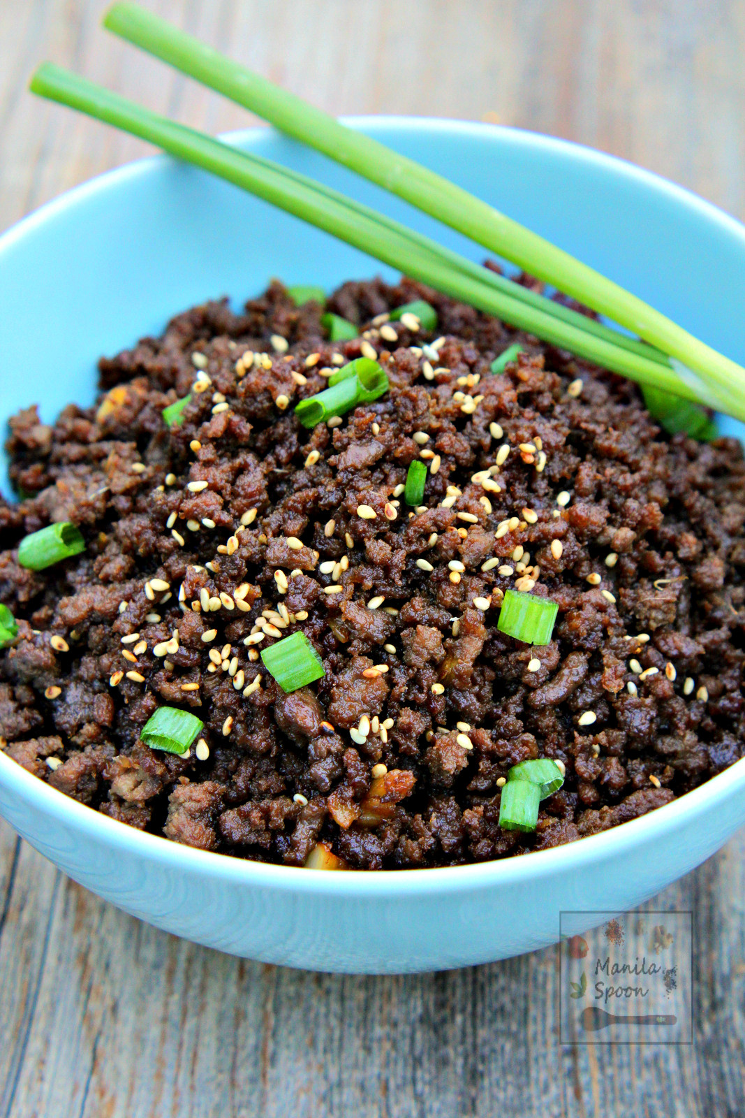 Korean Ground Beef Recipe
 Korean Ground Beef over Rice Manila Spoon