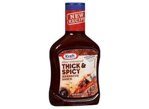 Kraft Bbq Sauce
 Kraft Thick & Spicy Barbecue Sauce 510g 18oz Pack of 6