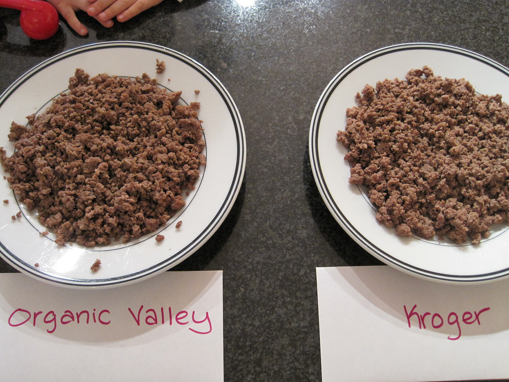 Kroger Ground Beef
 Kroger Ground Beef vs Organic Prarie Julie Magro