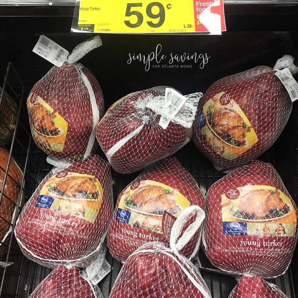 Kroger Thanksgiving Dinner 2017
 $0 59 each lb Kroger Turkey