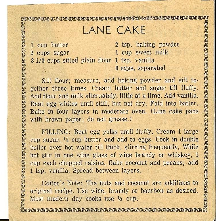 Lane Cake Recipe
 Lane Cake