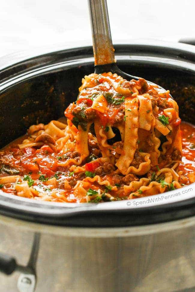 Lasagna Slow Cooker
 CrockPot Lasagna Soup Spend With Pennies