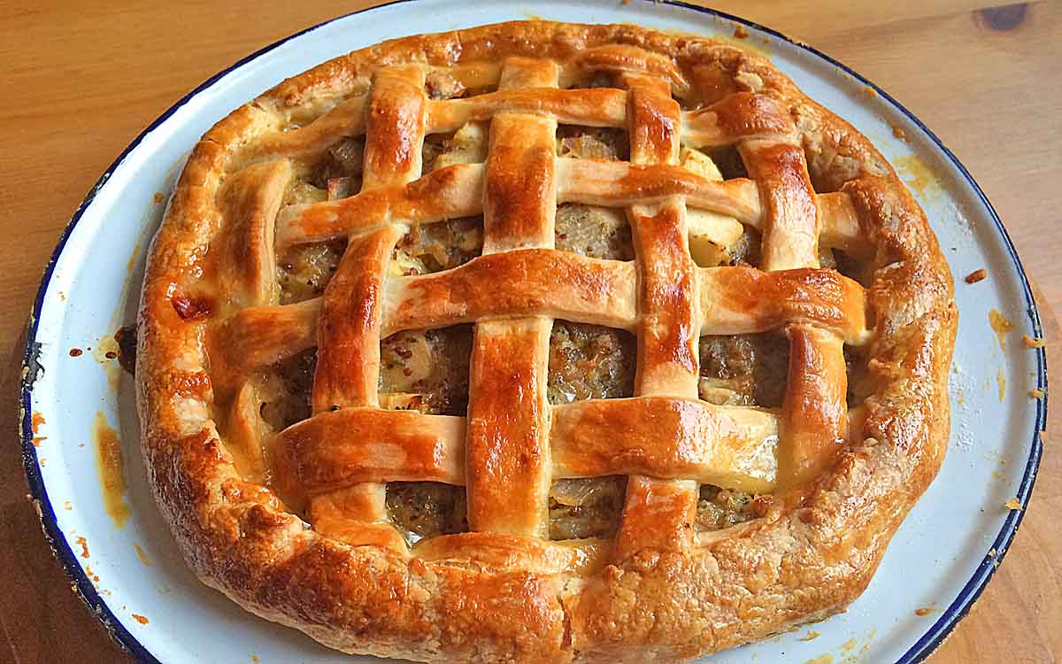 Lattice Apple Pie
 Sausage and apple lattice pie recipe Pikalily Food Blog
