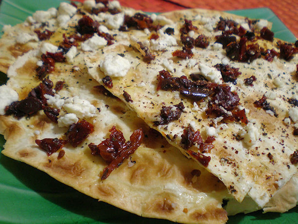 Lavash Bread Recipe
 Lavash Pizza With Hummus Feta And Sun Dried Tomatoes