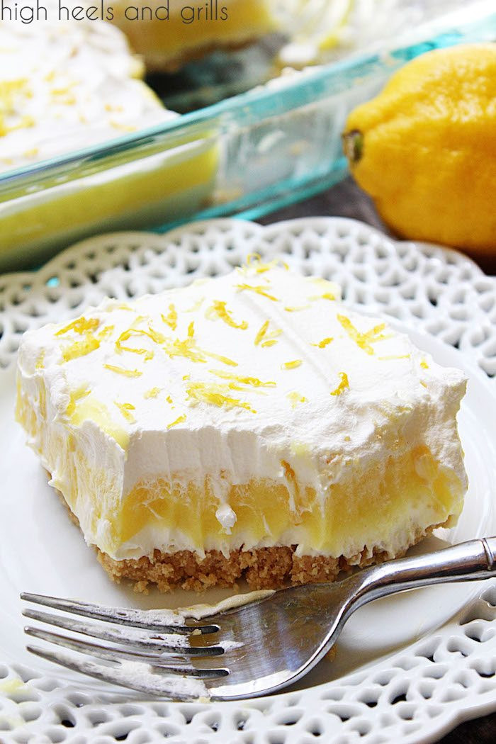 Layered Lemon Dessert
 No Bake Lemon Layered Dessert High Heels and Grills