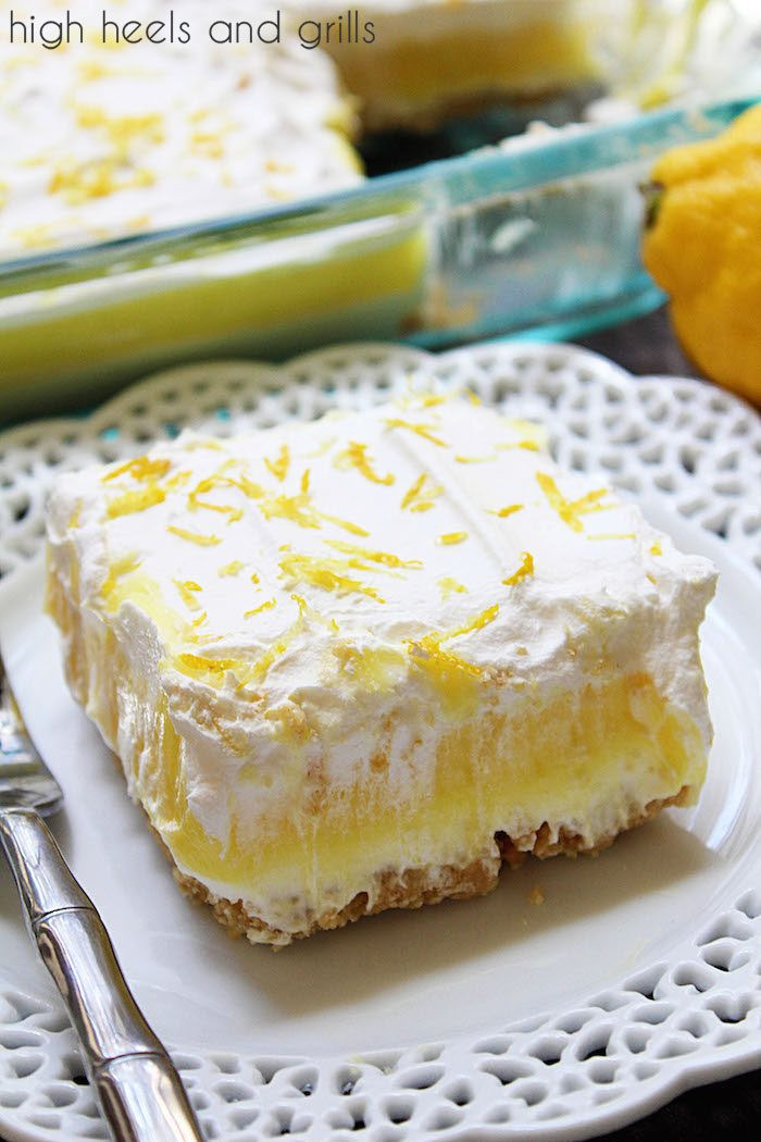 Layered Lemon Dessert
 No Bake Lemon Layered Dessert High Heels and Grills