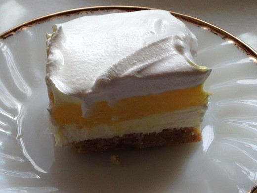 Layered Lemon Dessert
 Layered Desserts Staples of Church Socials