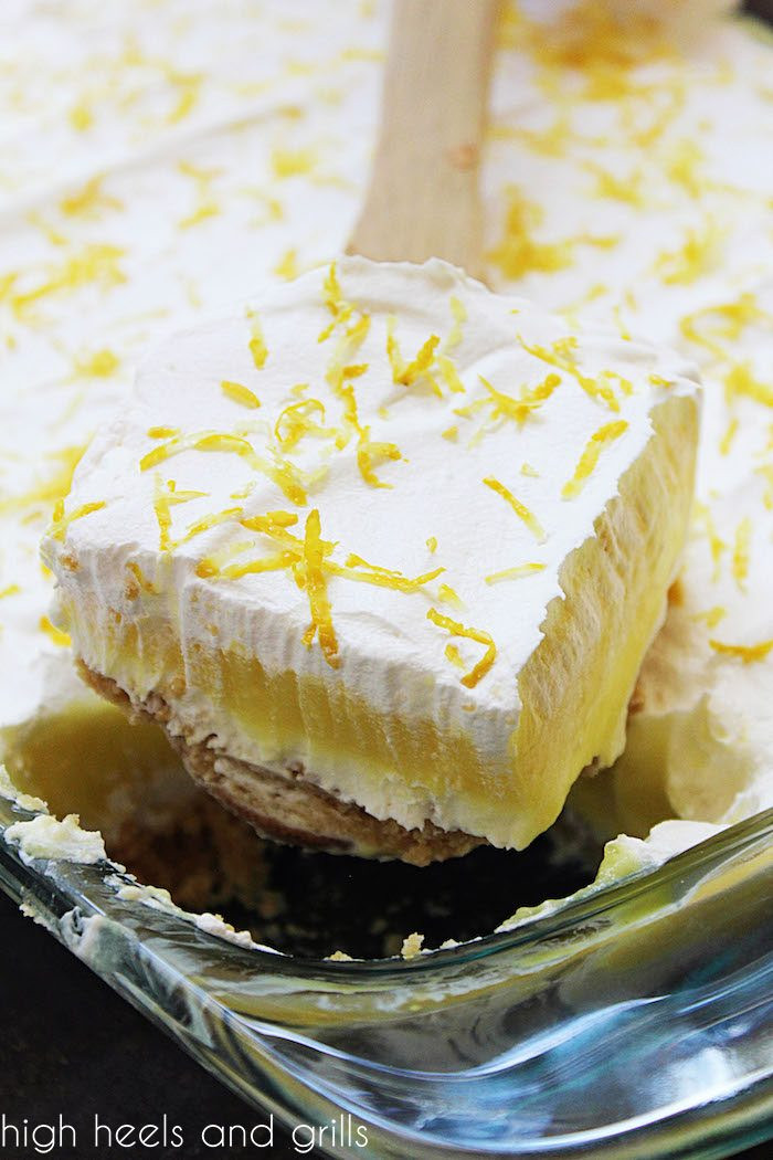 Layered Lemon Dessert
 No Bake Lemon Layered Dessert High Heels and Grills