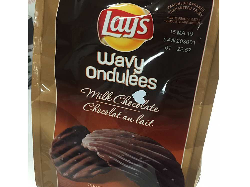 Lays Chocolate Covered Potato Chips
 Consumed Lay’s Wavy Milk Chocolate Covered Potato Chips