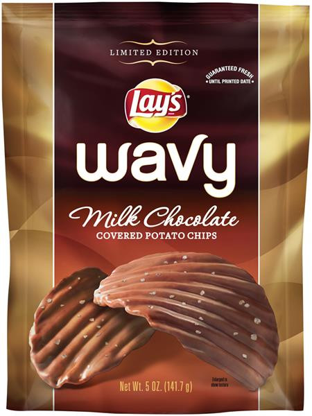 Lays Chocolate Covered Potato Chips
 Lay s Wavy Milk Chocolate Covered Potato Chips