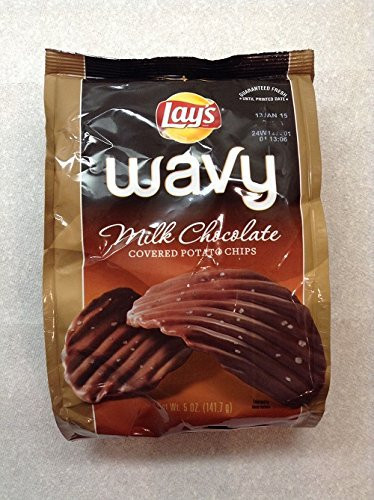 Lays Chocolate Covered Potato Chips
 Lay s Wavy Milk Chocolate Covered Potato Chips reviews in