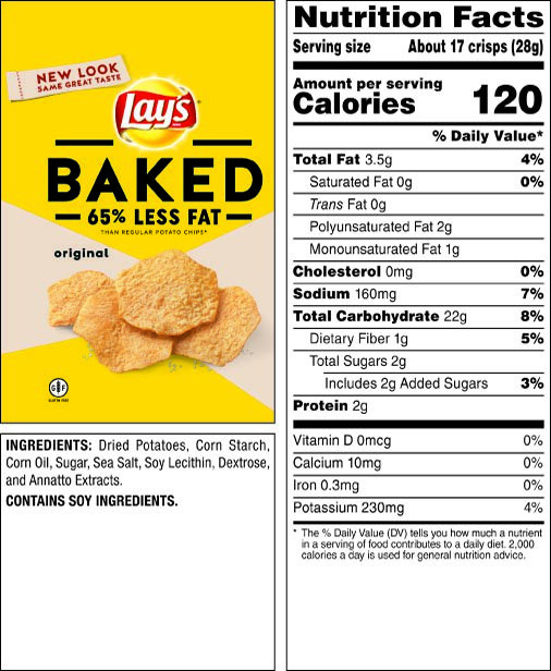 Lays Potato Chips Nutrition
 Nutrition Information For Baked Lays Potato Chips – Blog Dandk