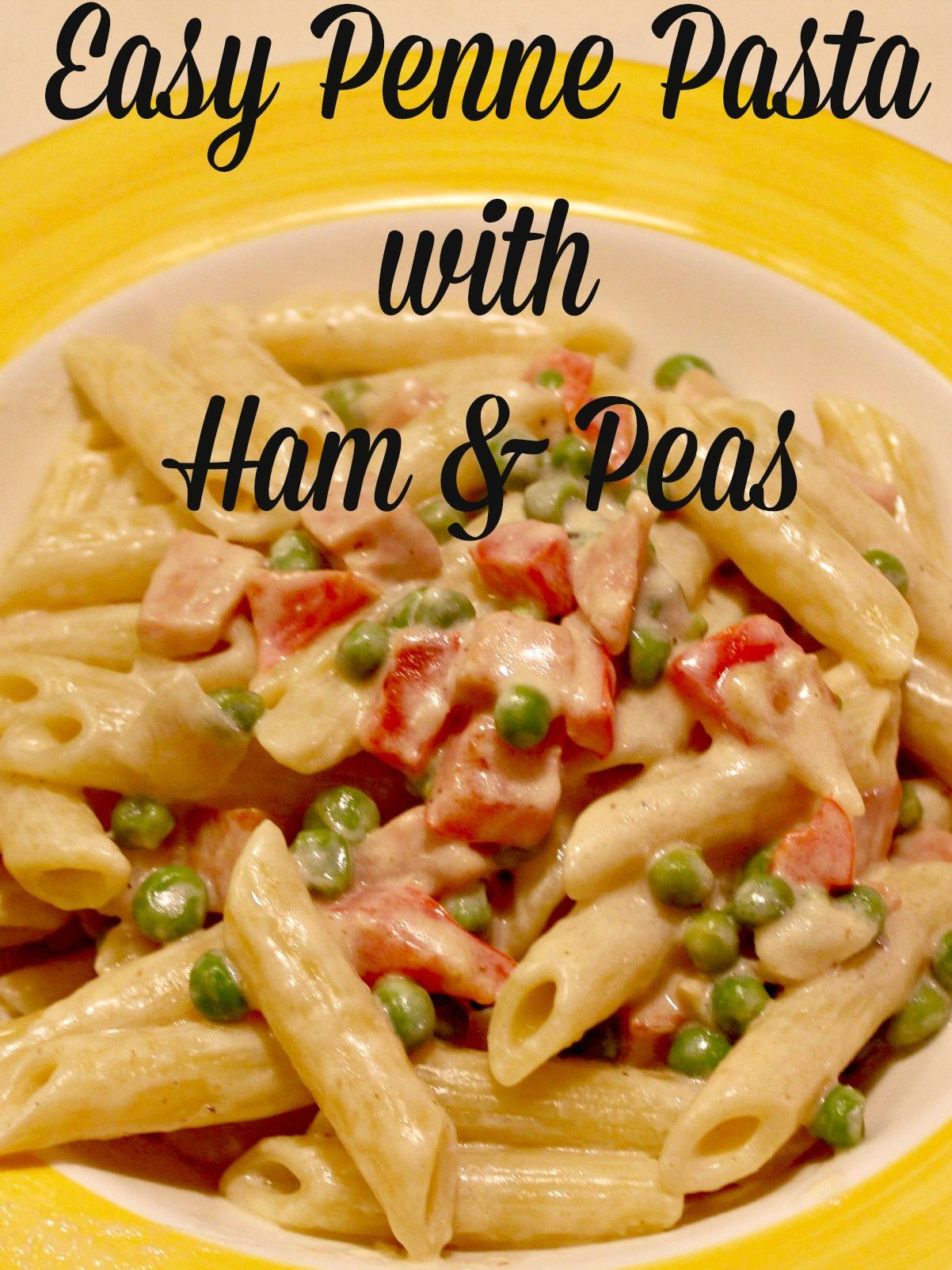 Leftover Ham Recipes Pasta
 Easy Penne Pasta with Ham & Peas