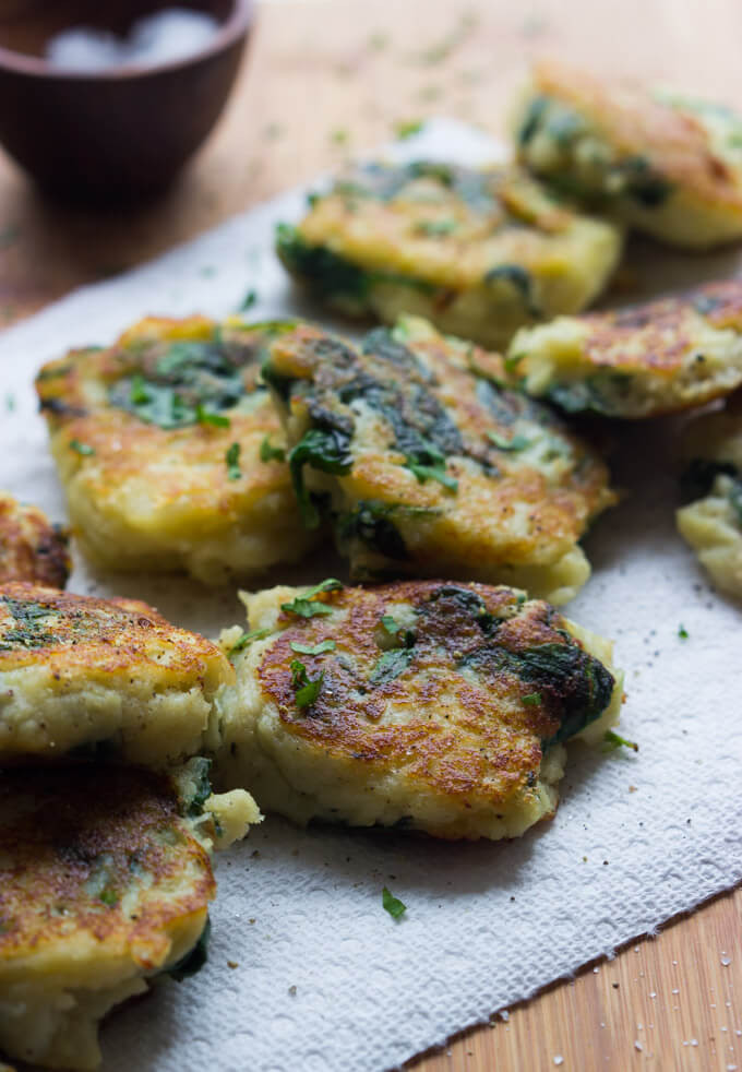 Leftover Mashed Potato Cakes
 Leftover Mashed Potato Cakes with Spinach Little Broken