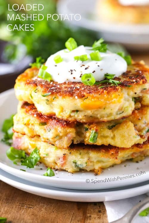 Leftover Mashed Potatoes
 Loaded Mashed Potato Cakes