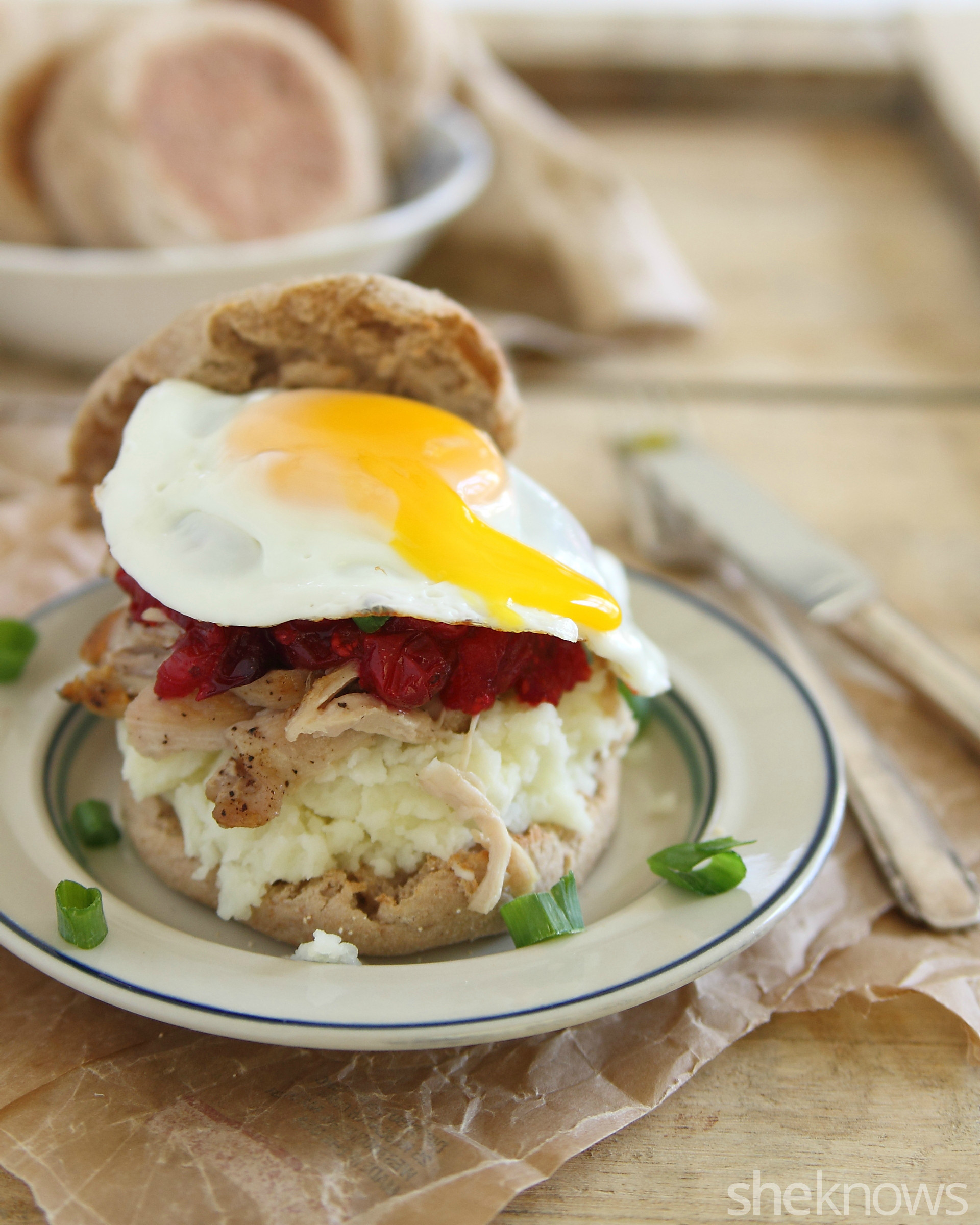 Leftover Mashed Potatoes Breakfast
 Turkey mashed potato breakfast sandwiches for a luscious