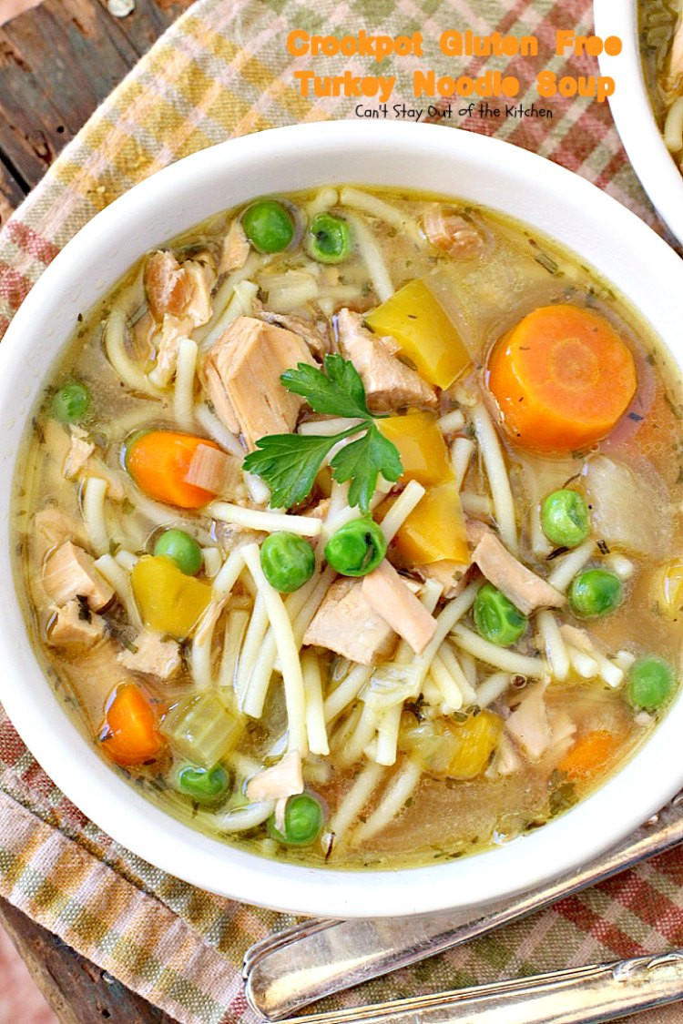 Leftover Turkey Soup
 Crockpot Gluten Free Turkey Noodle Soup Can t Stay Out