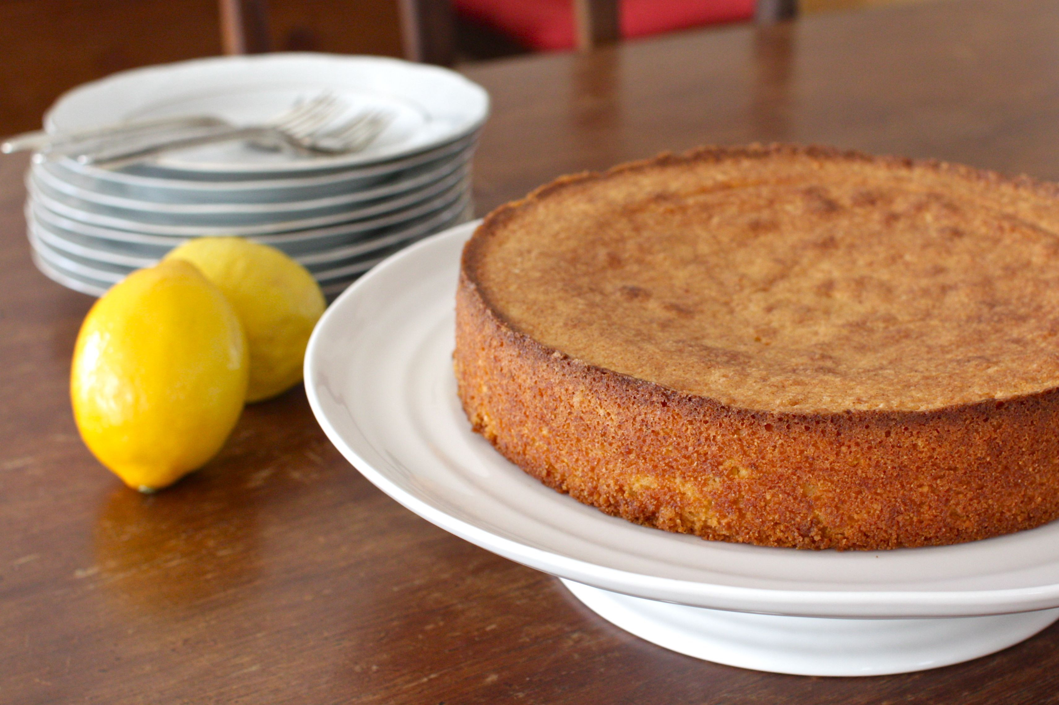 Lemon Almond Cake
 Celebrating Our 2nd Anniversary with Lemon Cornmeal