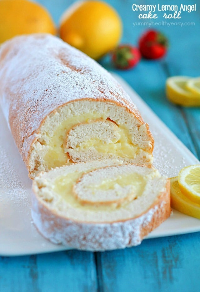 Lemon Angel Food Cake
 Creamy Lemon Angel Cake Roll