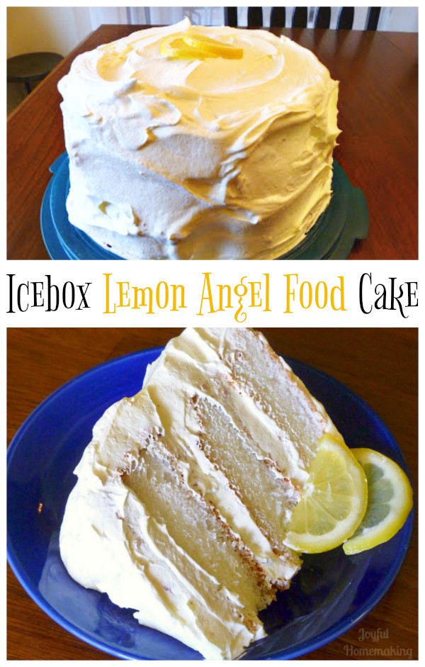 Lemon Angel Food Cake
 Icebox Lemon Angel Food Cake Joyful Homemaking
