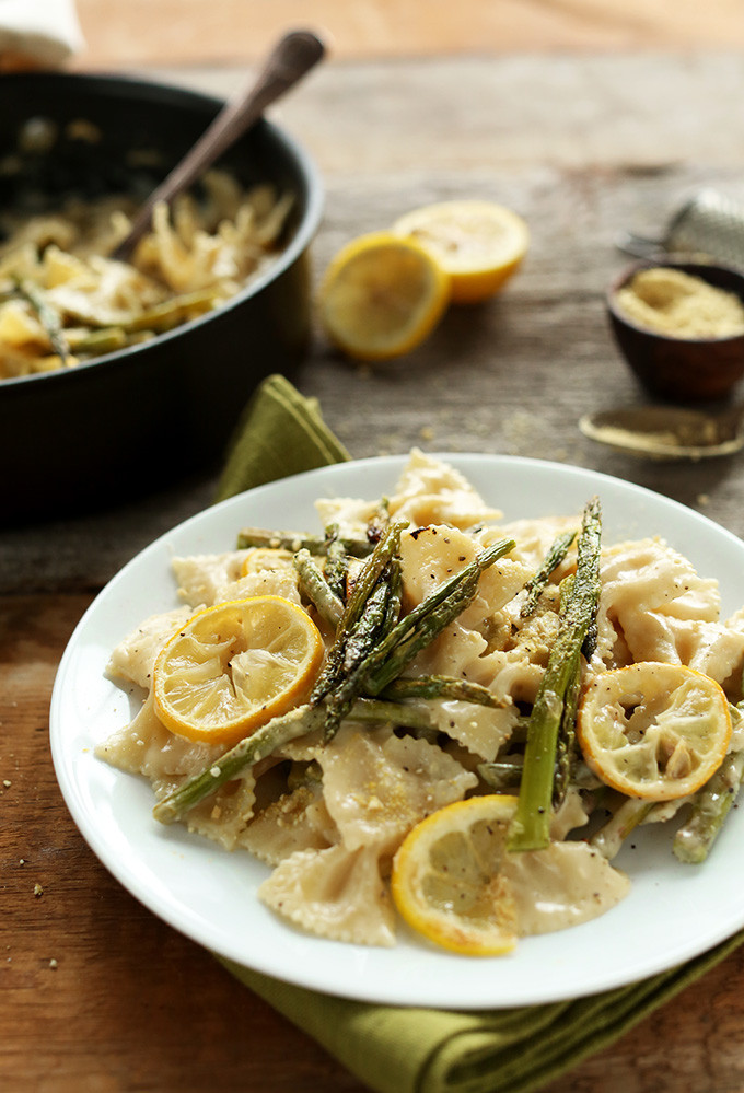 Lemon Asparagus Pasta
 Vegan Lemon Asparagus Pasta