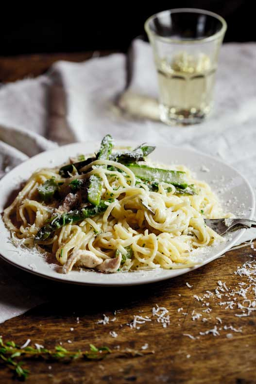 Lemon Asparagus Pasta
 Lemon chicken & asparagus pasta Simply Delicious