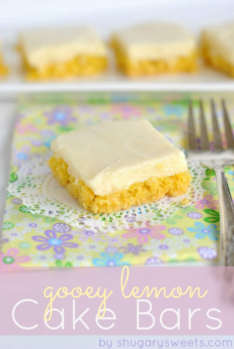 Lemon Bars With Cake Mix
 Gooey Lemon Cake Bars Shugary Sweets
