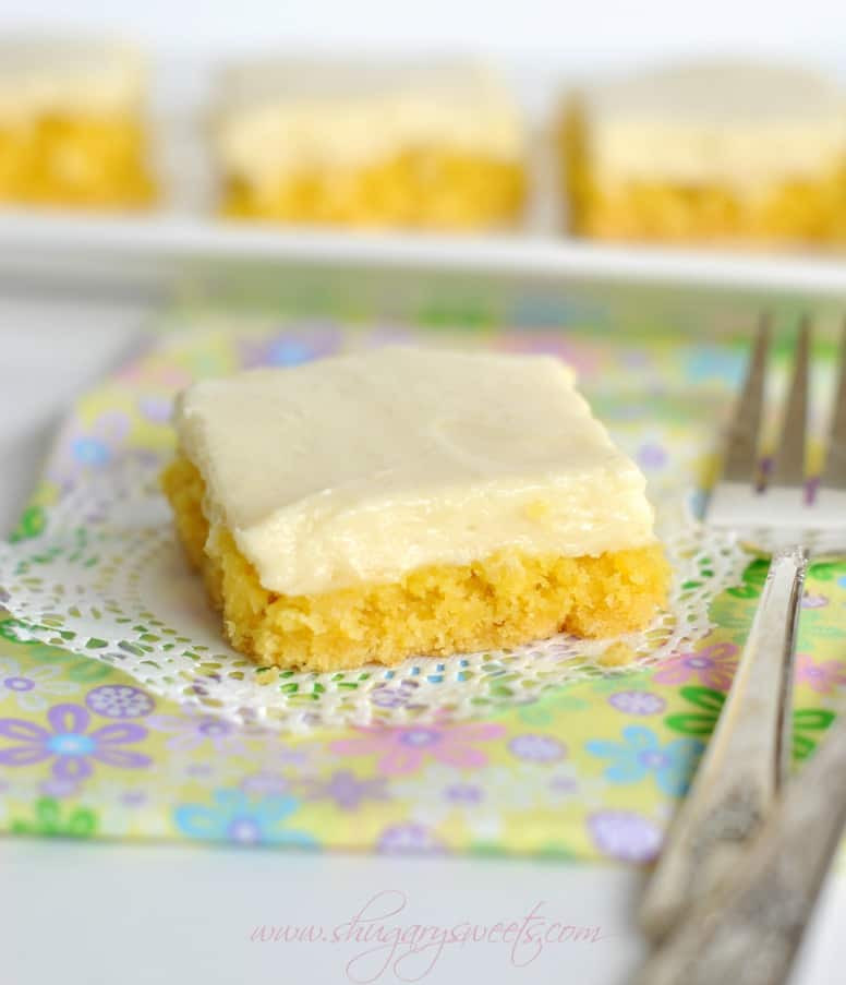 Lemon Bars With Cake Mix
 Gooey Lemon Cake Bars Shugary Sweets