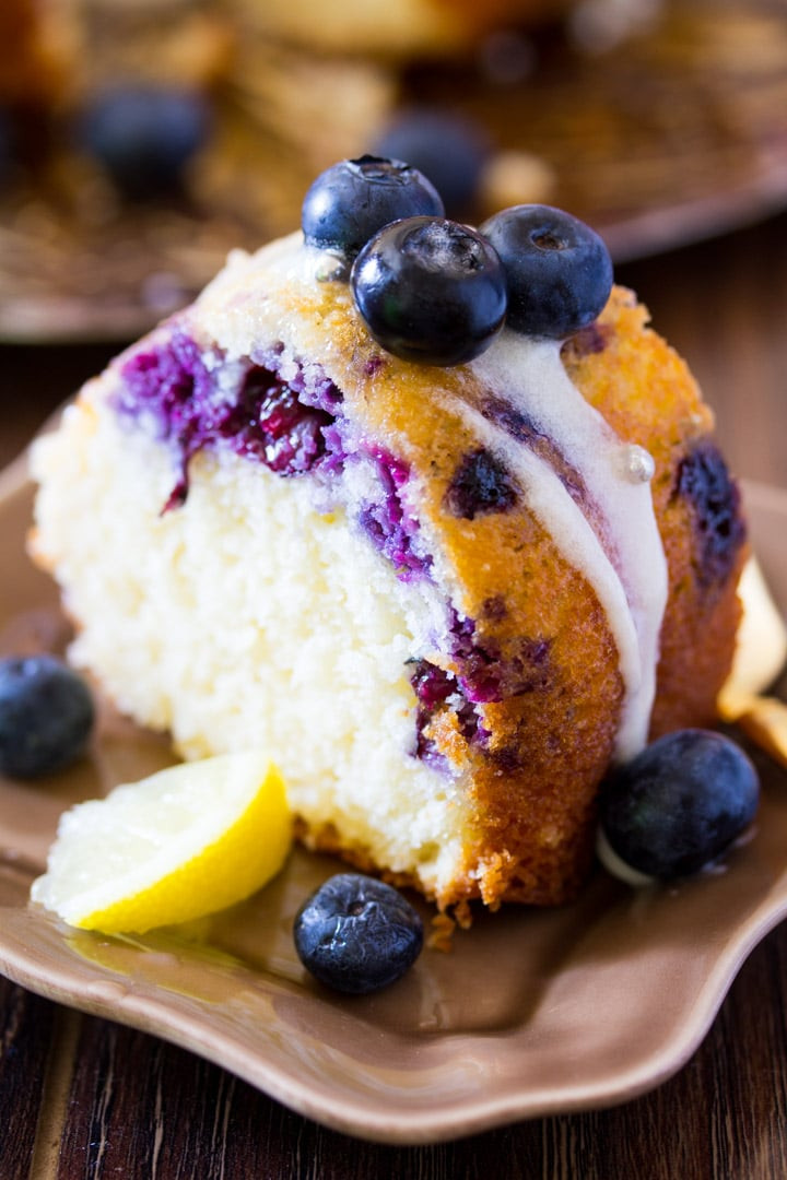 Lemon Blueberry Bundt Cake
 Lemon Blueberry Cake with Cream Cheese Icing