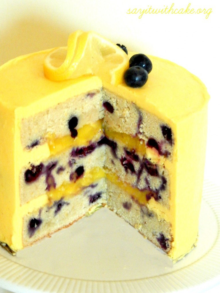 Lemon Blueberry Cake
 Lemon Blueberry Layer Cake – Say it With Cake