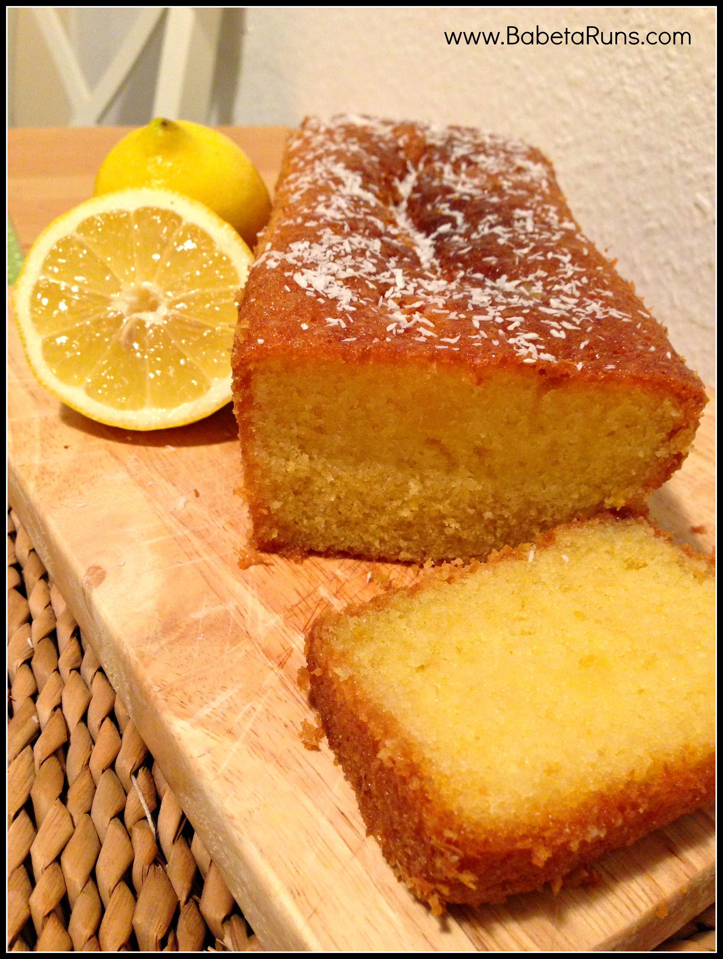 Lemon Drizzle Cake
 Super moist LEMON DRIZZLE CAKE with a little coconut