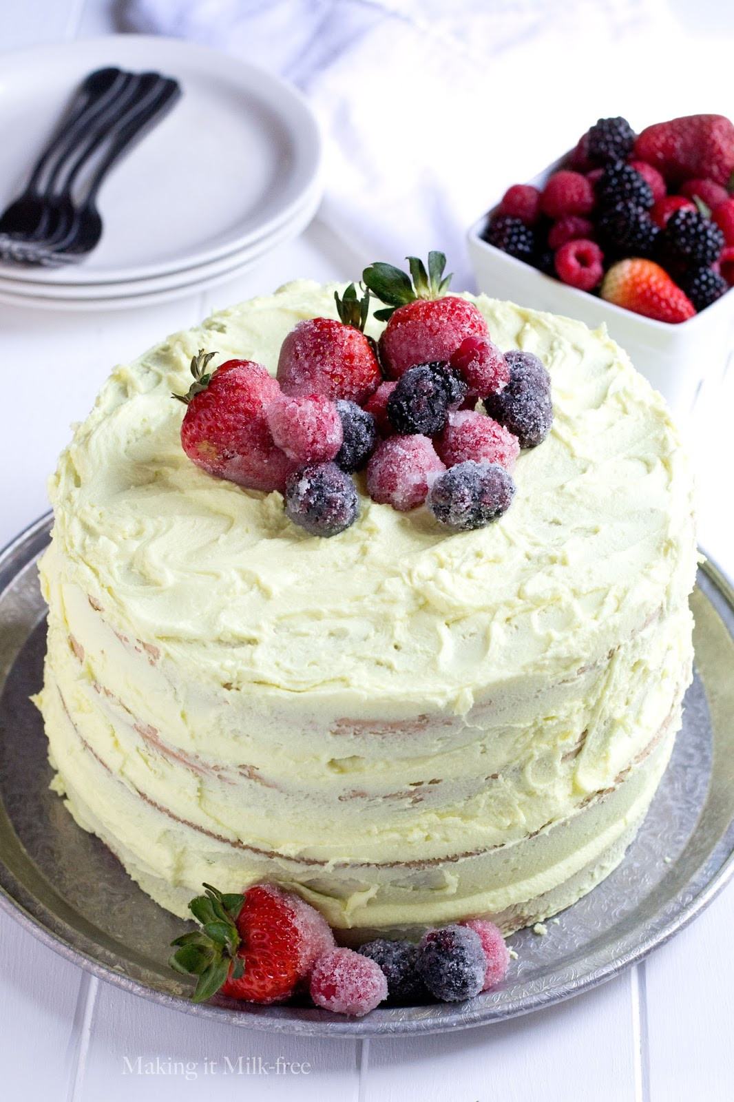 Lemon Layer Cake
 Making it Milk free Lemon Layer Cake gluten free vegan