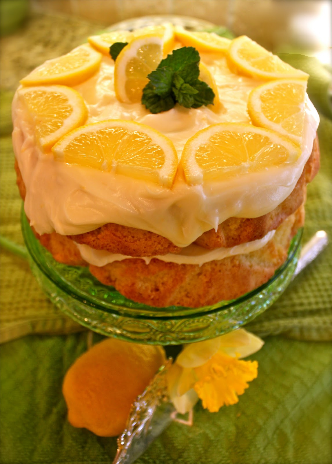 Lemon Layer Cake
 Lemon Layer Cake with Limoncello Icing