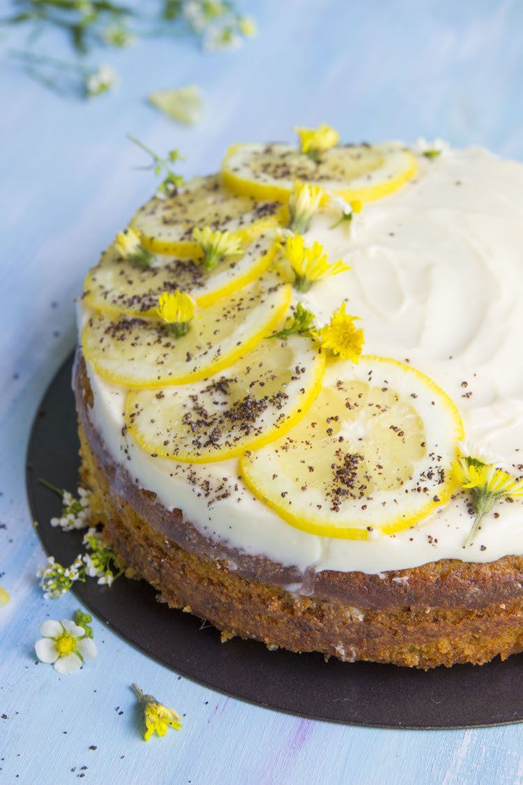 Lemon Poppyseed Cake
 Poppy Seed Lemon Cake with Cream Cheese Frosting Hot