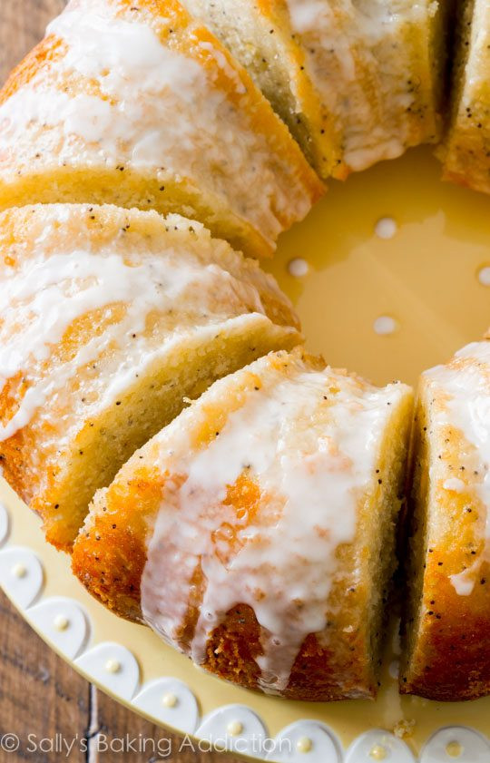 Lemon Poppyseed Cake
 Glazed Lemon Poppy Seed Bundt Cake